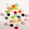 10pcs Silicone Beads Baby Teething Round Spiral Beads Food Grade Beads 15mm DIY Threaded Beads Baby Teethers
