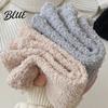 Thermal Cold Protection Socks Thickened Knee Sleeve for Women Winter Warm Coral Fleece Leg Warmers Breathable Soft Fluffy Bed Pads Skiing