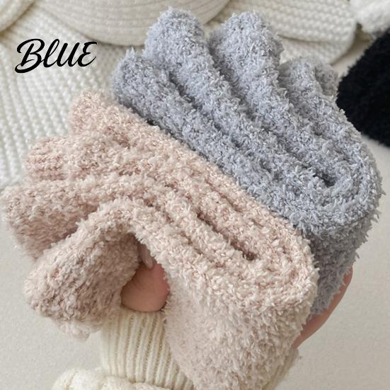Thermal Cold Protection Socks Thickened Knee Sleeve for Women Winter Warm Coral Fleece Leg Warmers Breathable Soft Fluffy Bed Pads Skiing