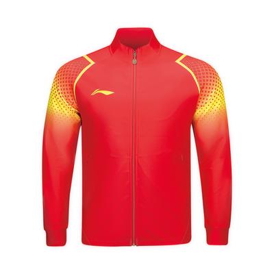 Li Ning Sweatshirt mit Farbverlauf, Stehkragen, Reißverschluss, langen Ärmeln für Herren, Crimson AWDU377-1