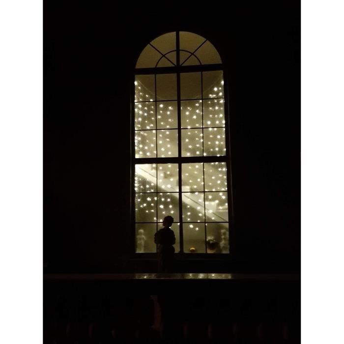 Guirlande lumineuse à led 3 m x 3 m ip44 étanche étoiles led rideau lumineux