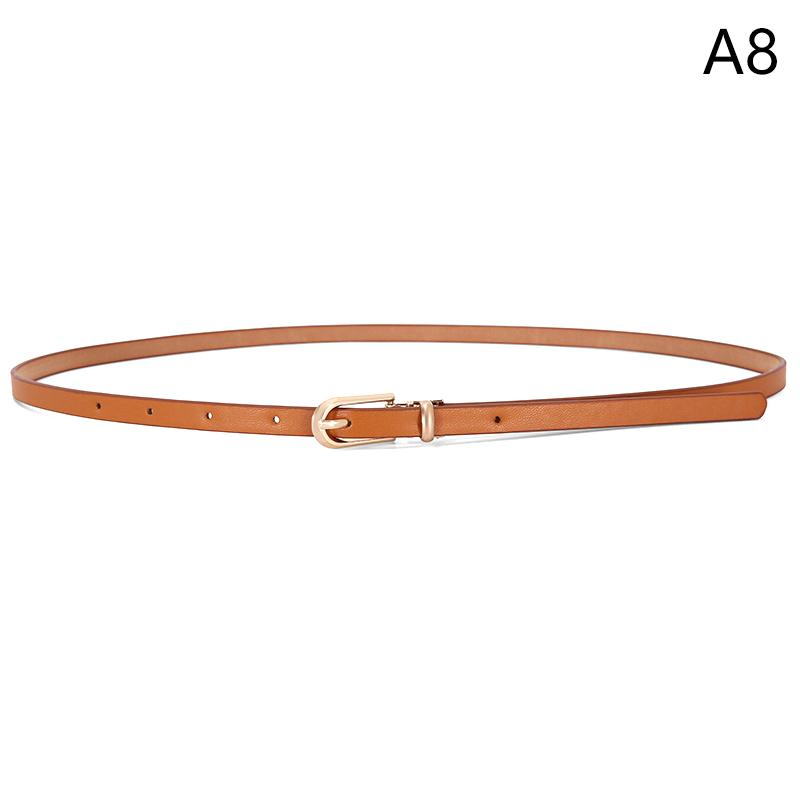 Ceinture décorative pour robes et pulls, fine et ajustable en cuir synthétique pour femmes, disponible en plusieurs couleurs.