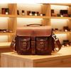 Retro Men's Brown Large Leather Laptop Bag Messenger Briefcase Satchel Shoulder