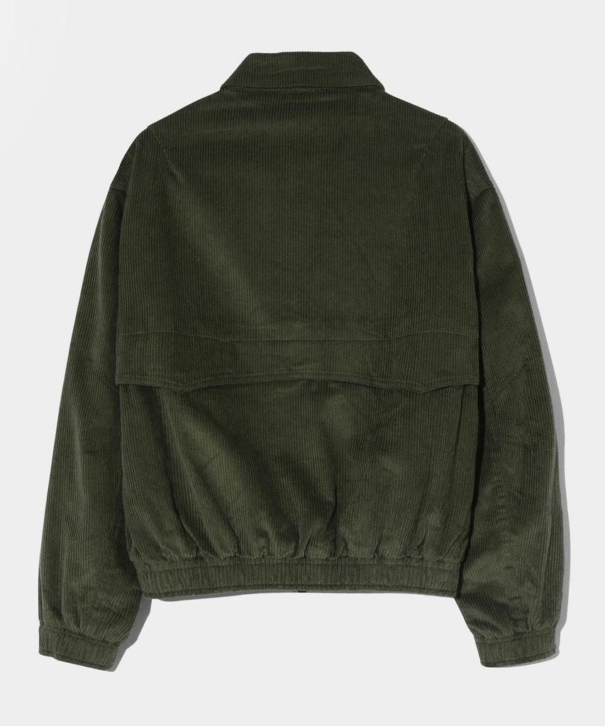 Dimitri Black 2Way Crop Corduroy Drizzler Jacket_Olive