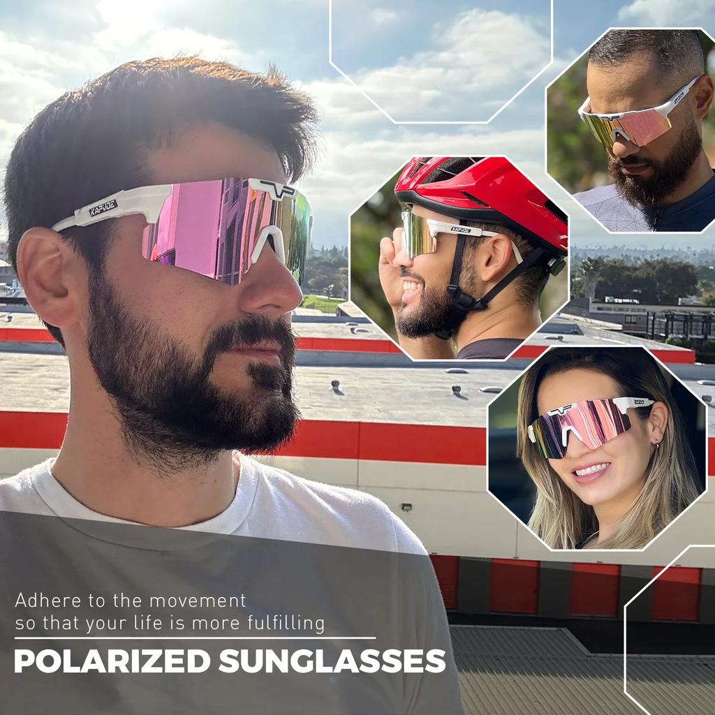 KAPVOE Polarized Cycling Sunglasses Men MBT Cycling Glasses UV400 Outdoor Sports Bicycle Glasses Women Road Bike Glasses