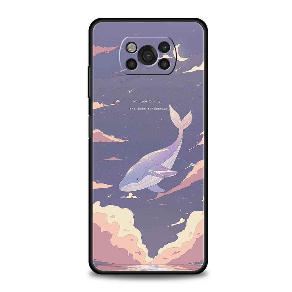 Japan Sunset Scenery For Xiaomi Poco X5 Pro Soft Phone Case For Poco X4 X3 NFC F5 Pro F4 F3 GT M5 M4 Pro 5G M3 C51 C50 C55 Cover