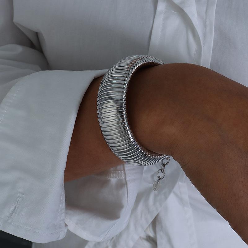 Hip-hop Rock Style Necklace Bracelet For Women Men Stainless Steel Waterproof Hyperbole Thick Neck Chain Choker Jewelry Sets