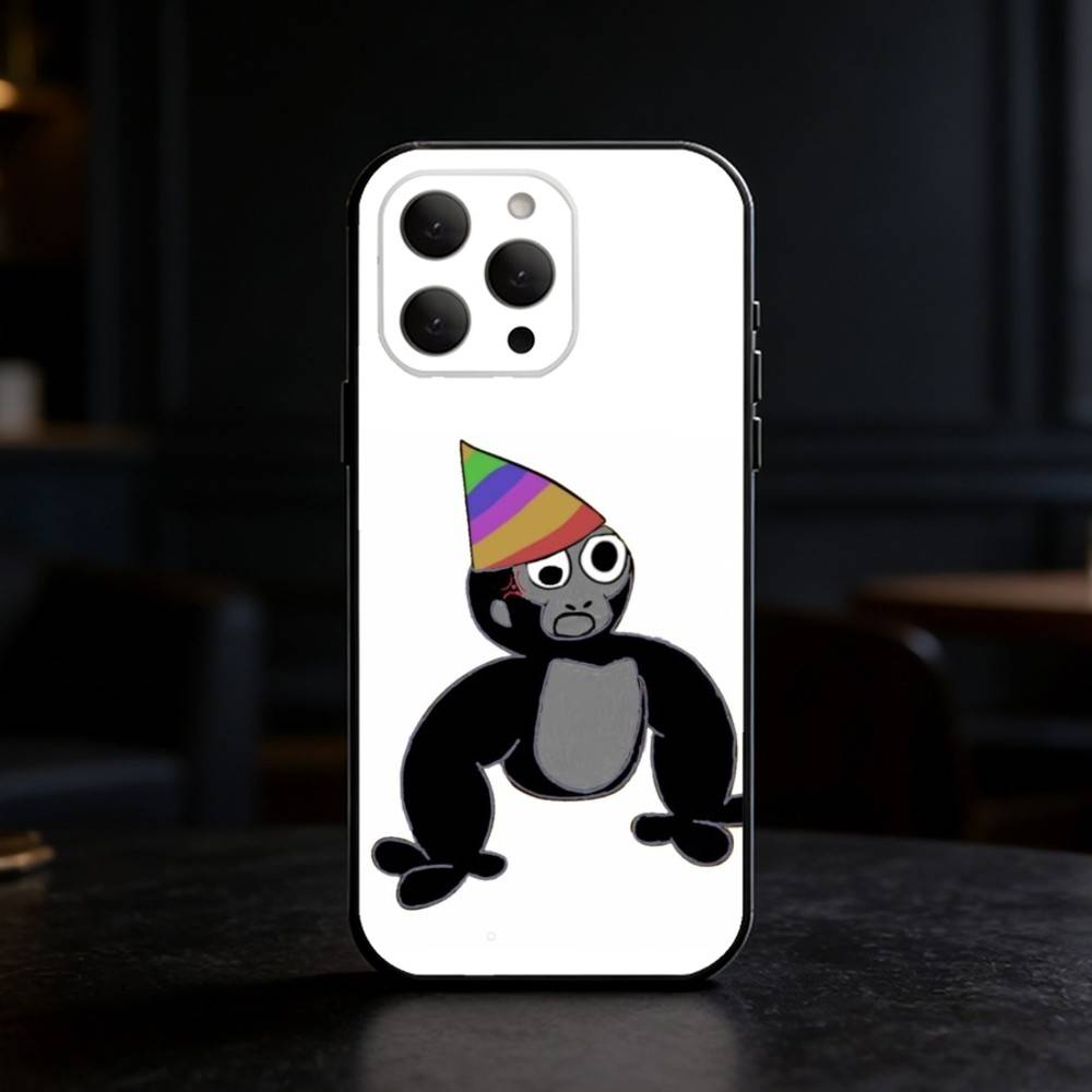 M-Monkey G-Gorilla TagS  Phone Case Silicone Black Soft For IPhone 17,16,15,14,13,12,11,SE,Plus Pro Max