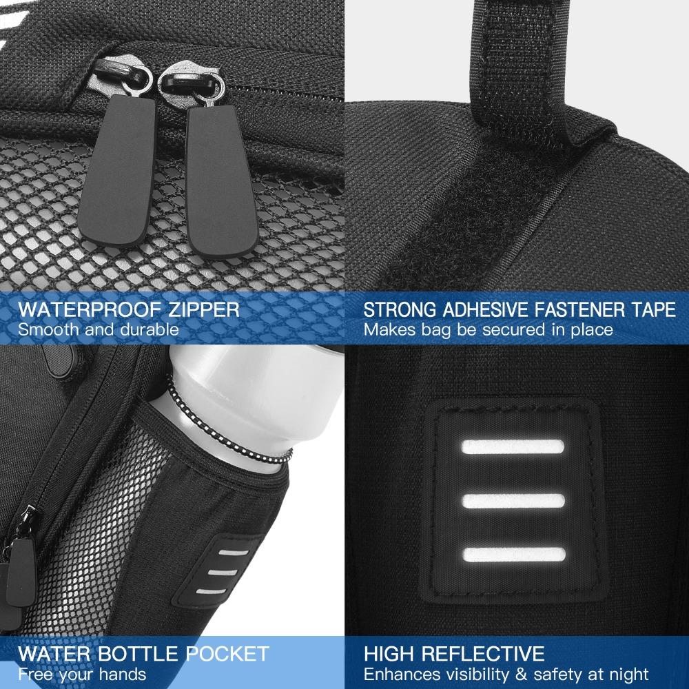 Polyester Bike Saddle Bag with Reflective Cycle Storage Bag Bike Under Seat Pack  Mountain Bike