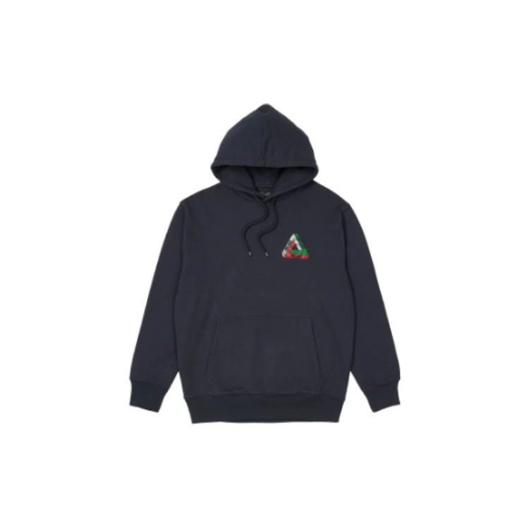 Palace Swirl Tri-Ferg Hood Navy Unisex Tops Blue P23HD110 L