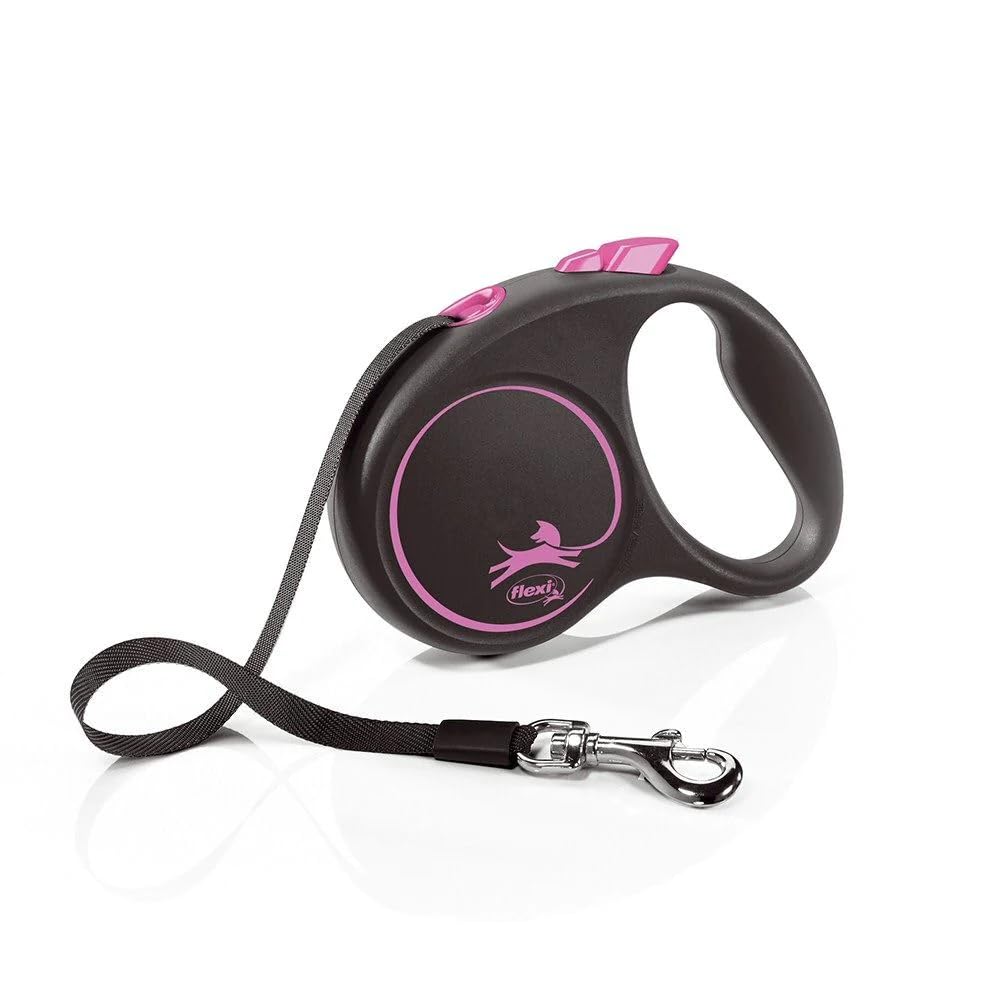 

Flexi Black Design Tape S than 5m Pink (Less 15kg) [Dog Lead] розовый