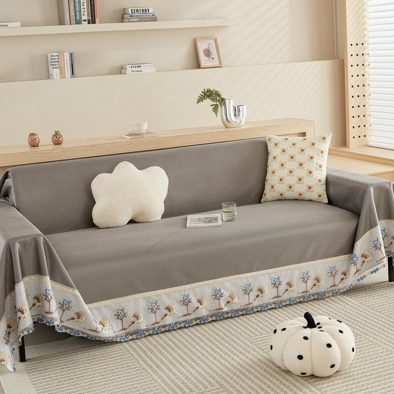 Summer New Sofa Cover Cloth Sofa Towel Full Covered Seat Cushion for Summer Universal Non-Slip Backrest Towel Cover