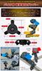 GOROPRI Quad Lock Compatible Smartphone Holder for and Motorcycles with Includes Japanese Universal System for Attaching To Handlebars or Clamp