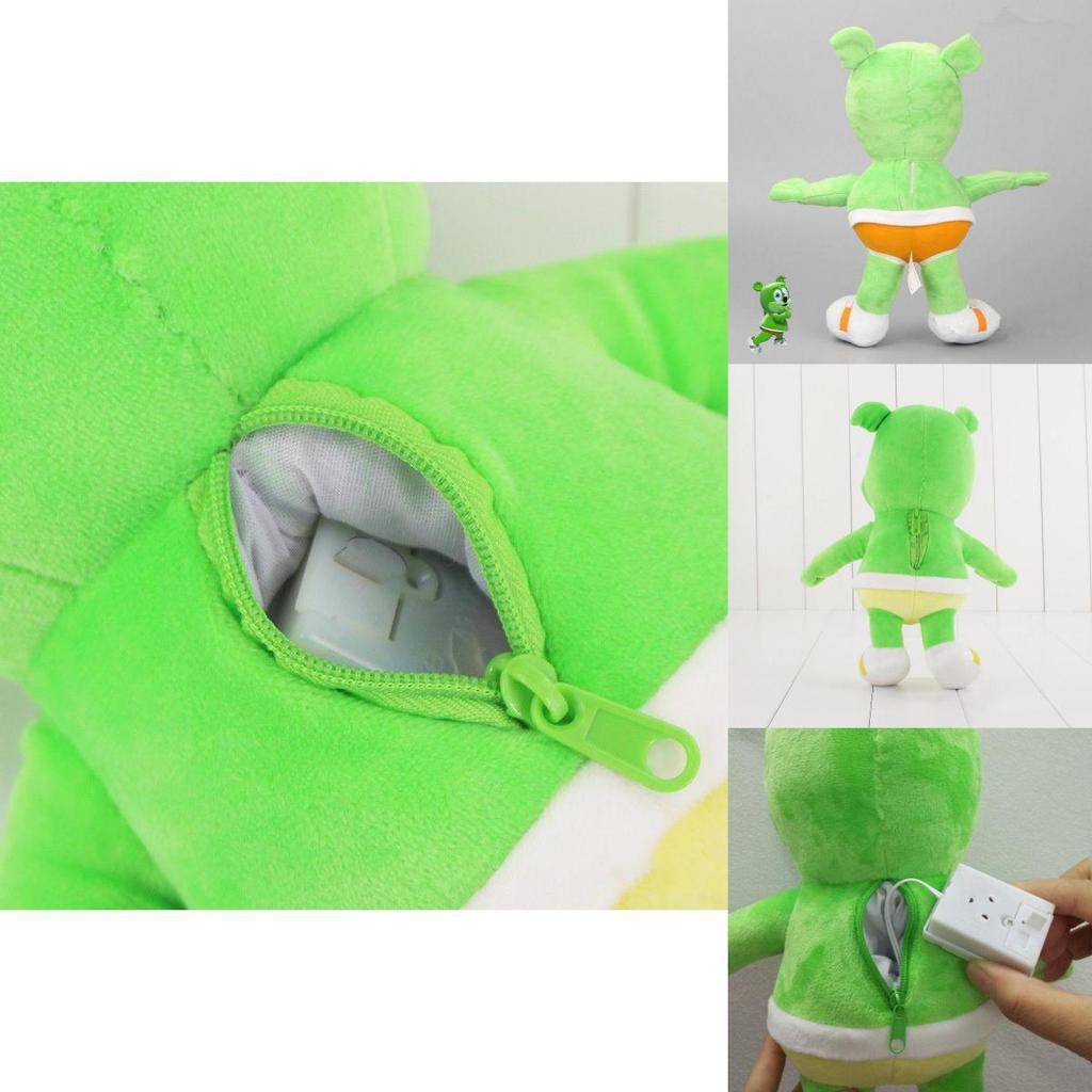 Adorable Singing Gummy Bear Plush Toy Soft Stuffed Animal Doll Perfect Gift For Kids