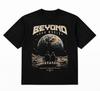 Beyond Our World T-Shirt Retro Space Exploration Earth Moon Graphic Tee Black
