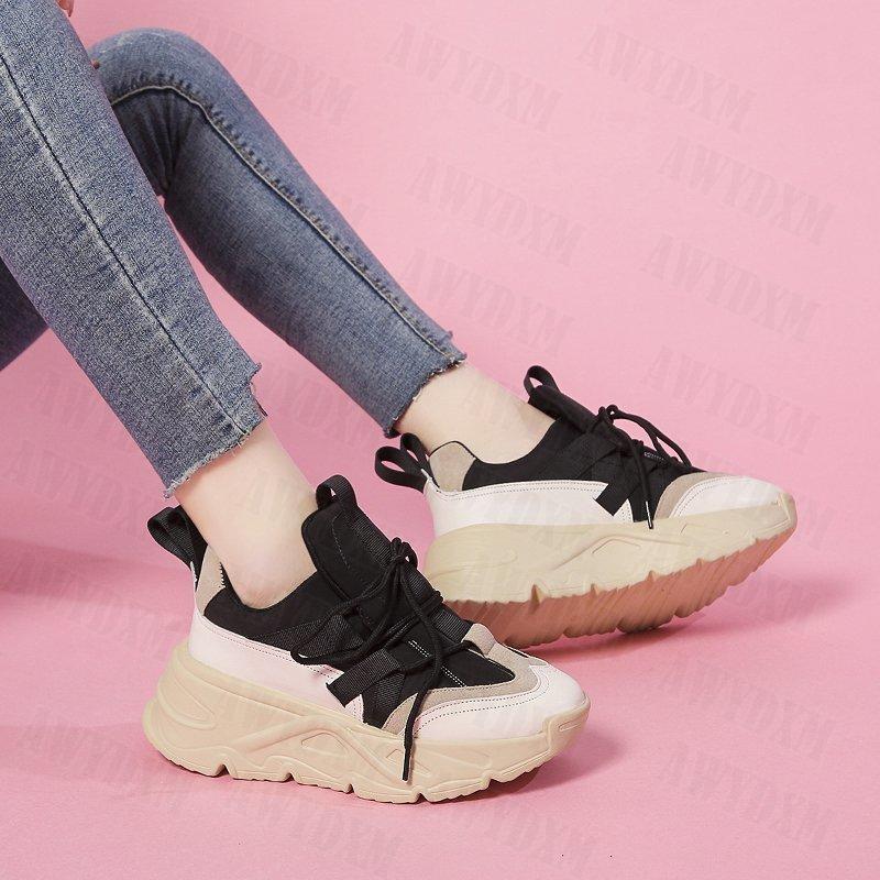 Women's Sneakers 2024 New Vulcanized Shoes Women Chunky Platform Sports Shoes Casual Flats Designer Training Shoes Female Hot