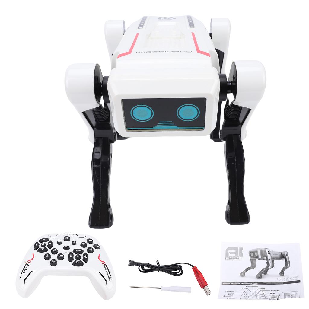 Cão Robótico com Controle Remoto Comando de Voz 30 Ações Programável por App Brinquedo Cachorro Filhote Mecânico Recarregável para