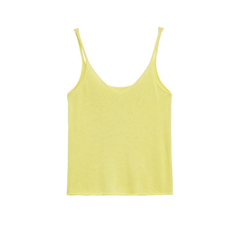 Kaslead New Women Clothes Western Style Sling V-neck Sleeveless Simple Knitted Top 5536045 600