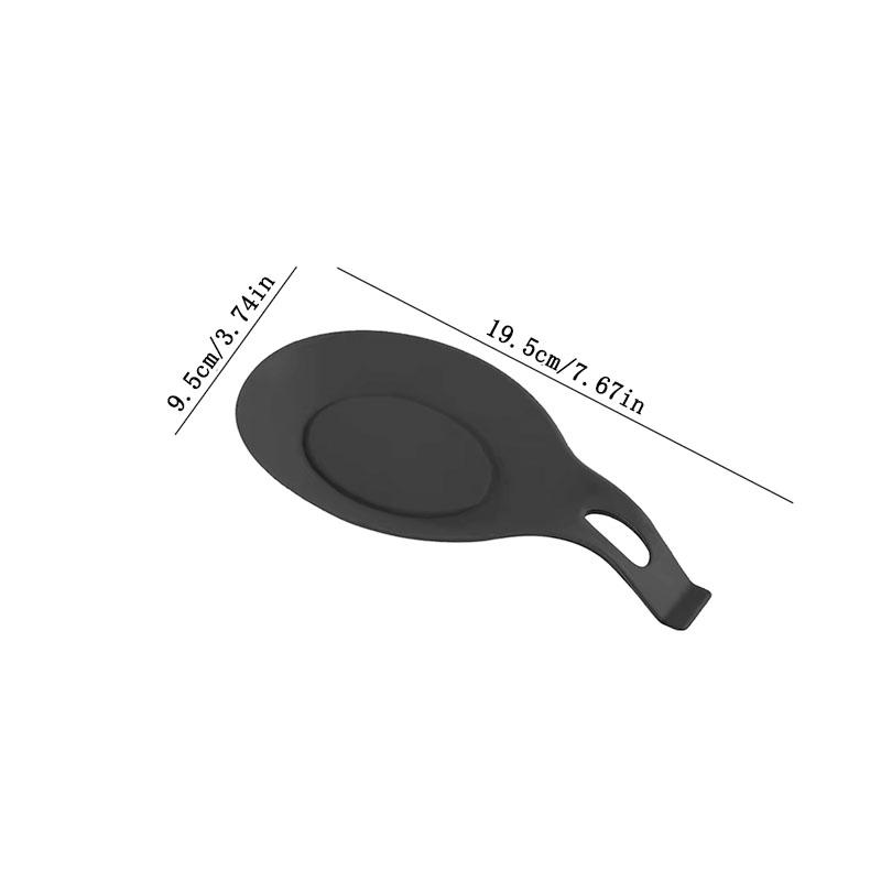 

1 шт./ Силиконовая подставка для ложки, Жаростойкий держатель кухонных принадлежностей, Подставка для лопатки, половника для столешницы, варочной панели, Черный