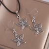 Janla Starfish Pendant Necklace and Earrings Set , Single - Sided Fashion Jewelry Set for Women , Alloy
