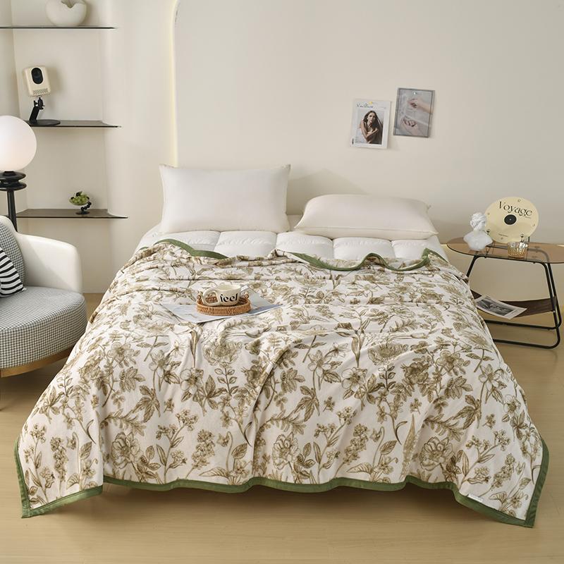 Vintage Floral Plant Pattern Throw Blanket Luxury Bed Blankets Cozy Plush Warm Home Decor Sofa Couch Chair Flannel Blanket