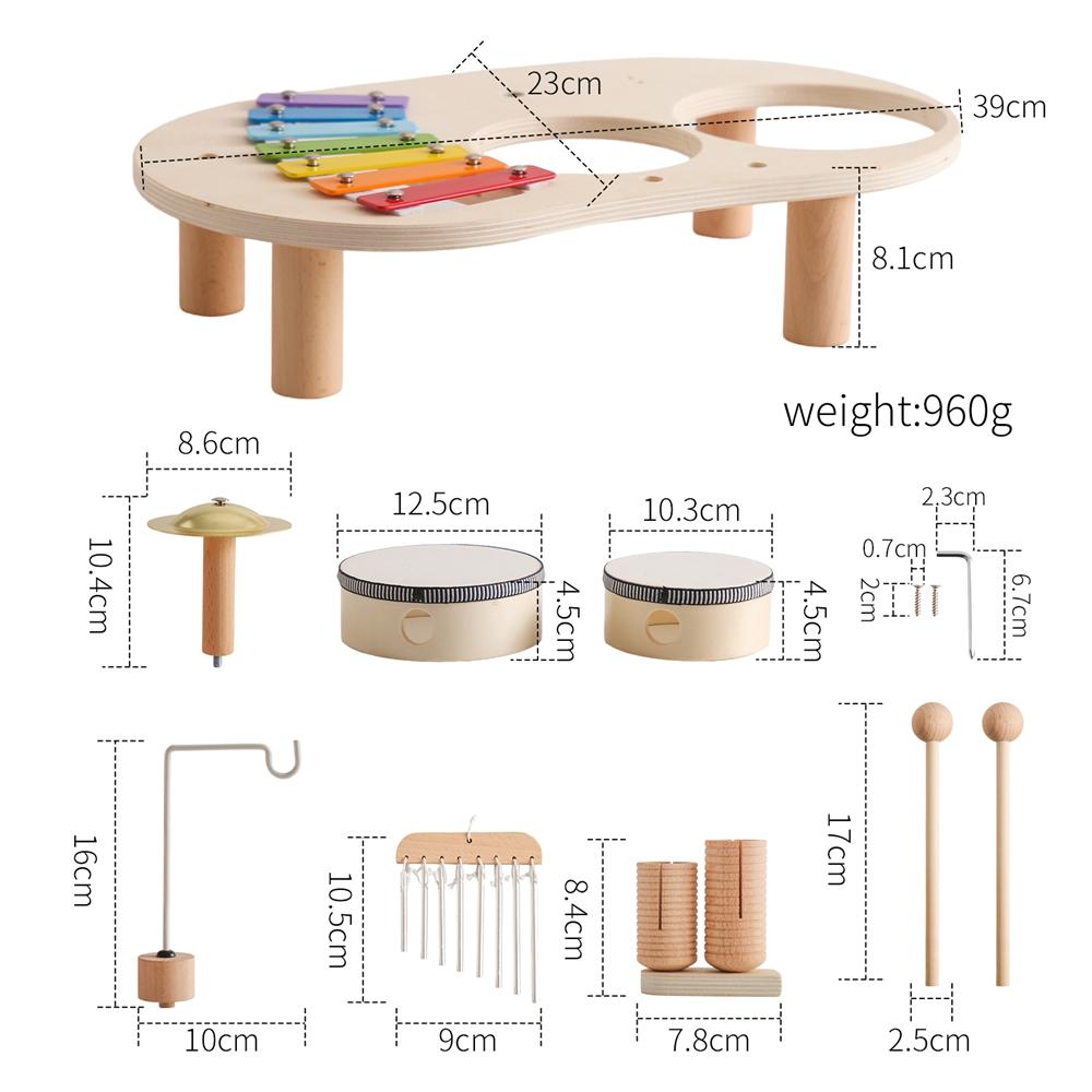 Baby Lernspielzeug Holz Musikinstrumente Montessori Musikspielzeug für Kinder Xylophon Neugeborenen Geburtstagsgeschenke Musiktisch T