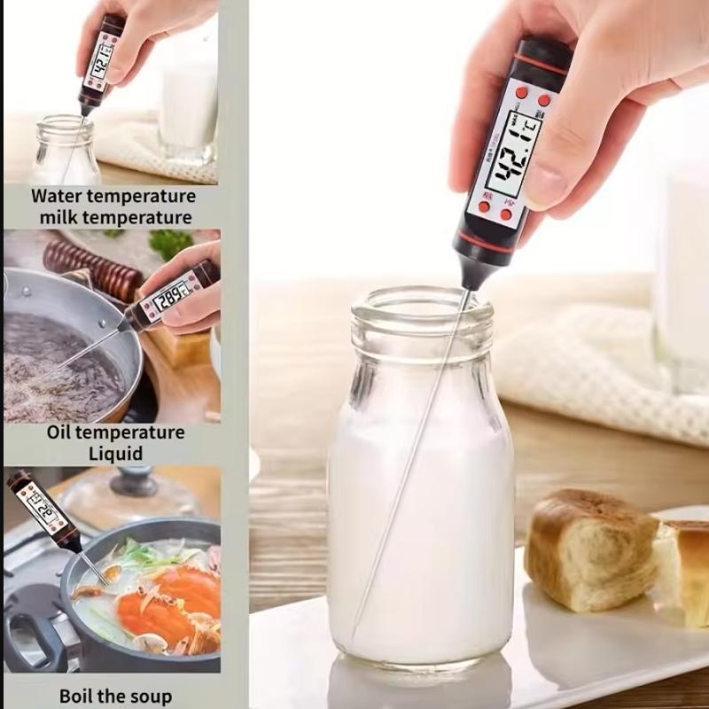 1ks teploměr na maso s okamžitým odečítáním, digitální teploměr se sondou, grilovací teploměr na mléko, kuchyňské potřeby