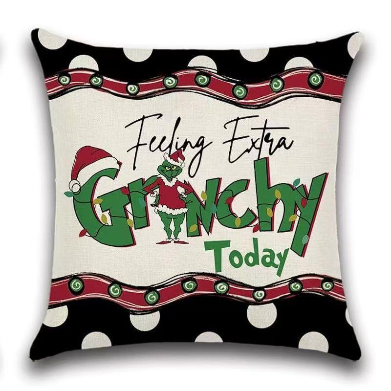 

Новая Рождественская наволочка Гринч, Домашнее праздничное украшение атмосферы, Модная трендовая наволочка 45*45cm