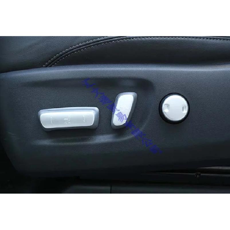 For TOYOTA Land Cruiser Prado J150 2018- Accessories ABS Chrome Interior Inner Seat Adjustment Switch Knob Button Cover Trim