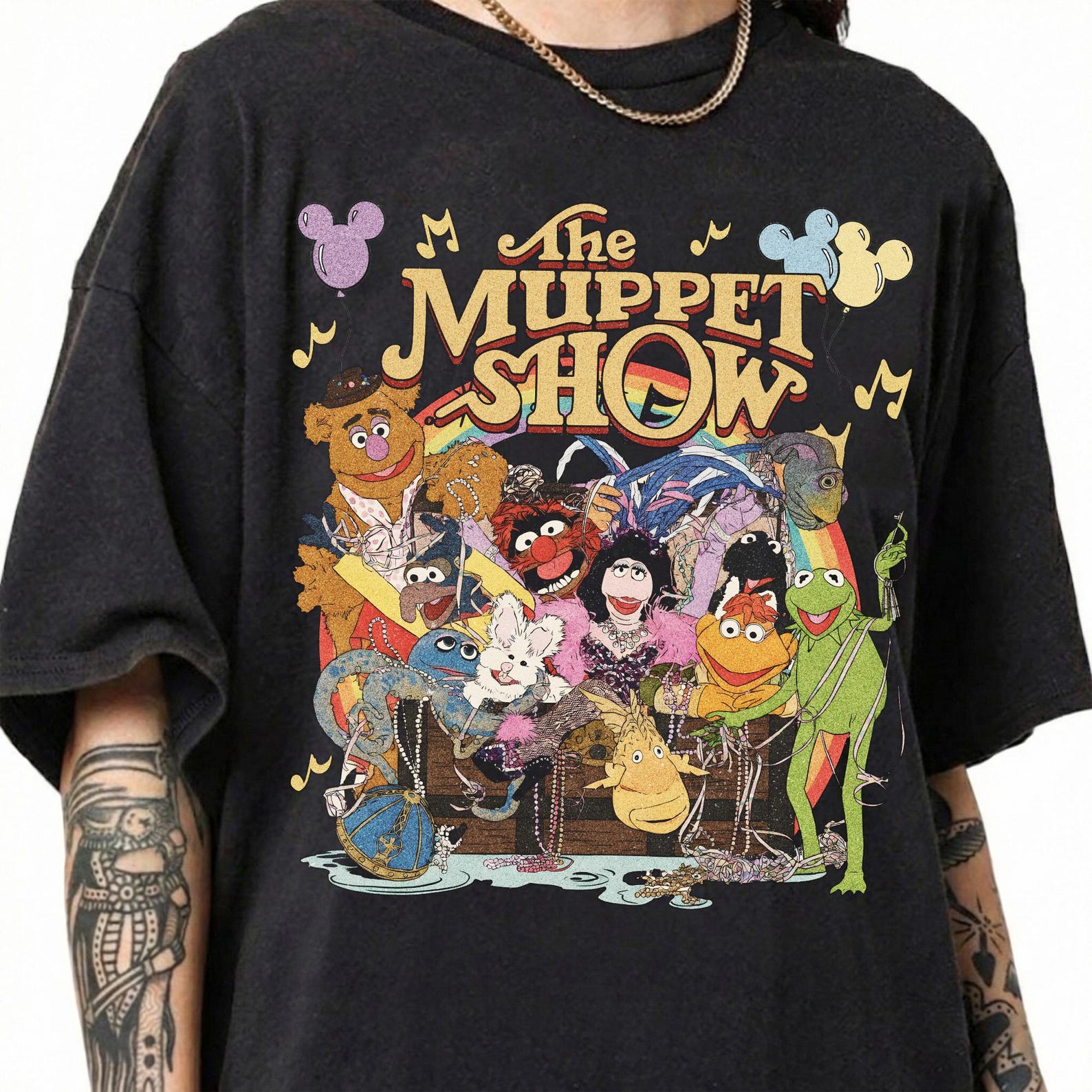 The Muppet Show Shirt, Disney Muppets Cast Portrait Vintage Character Tee, Disneyland Family Trip XL