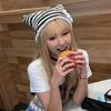 Abi Wind Handmade Cute Five-Star Cat Ears Striped Devil Warm Hat Knitted Ball Wool Hat Female