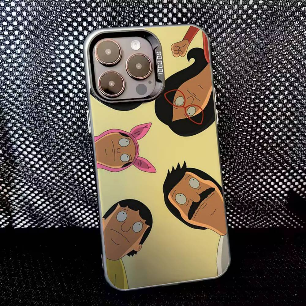 Cartoon B-Bobs Burgers Phone Case For iPhone 16,15,14,13,12,11,8,7,Pro,Max,Plus,Mini,XS,SE Anti Fall Black Matte Hard