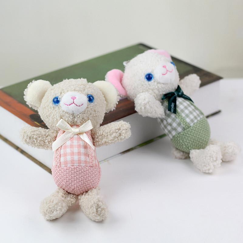 Adorable Teddy Bear Plush Toy With Short Plush Material And Pp Cotton Filling Cute Small Bear Backpack Decoration For Gifts In Pink Blue Green