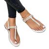 fashion 2024 Summer New Fashion Rhinestone Decorated Casual Open-toed Shoes Comfortable Flat Women's Sandals  designer sandals