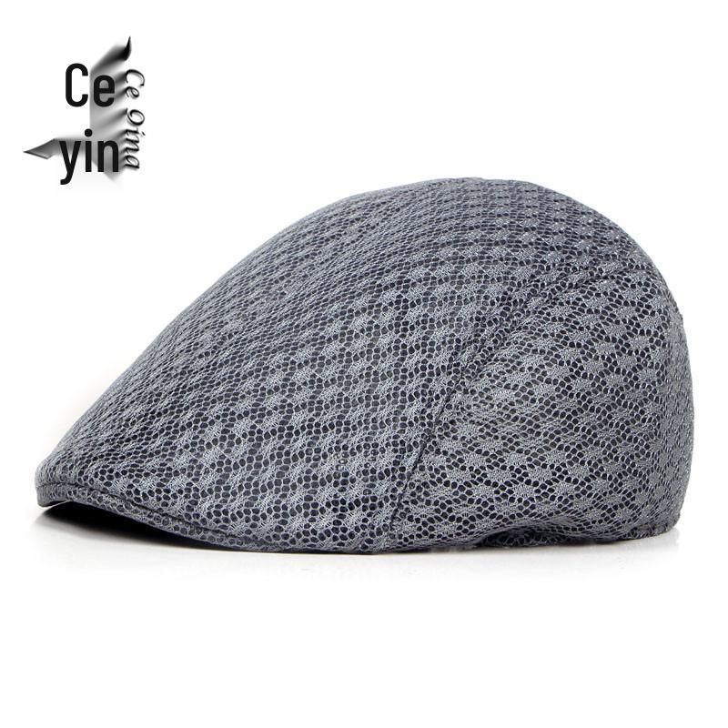 Korean Style Mesh Duckbill Beret for Men & Women - Breathable Summer Sun Newsboy Cap