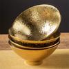 Ceramic Gold Glaze Kung Fu Tea Cup – Handmade Porcelain Small Bowl for Office