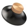 Dark Finish Record Clamp with Gold Accent, Manual Lock Metal Body for Home Record Use, Knurled Top Grip, 3 Mm To 7 Mm Center Posts