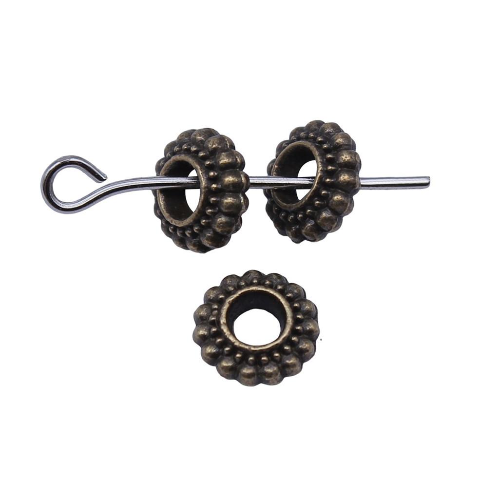 Large Hole Dot Spacer Beads Multi Color Charms For Bohemian Jewelry Findings