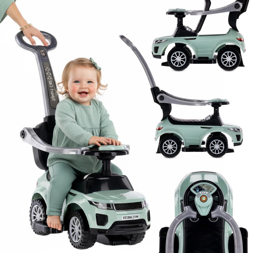 Correpasillos Para Niño Con Mango Y Agarre Coche Deportivo Salvia Sun Baby