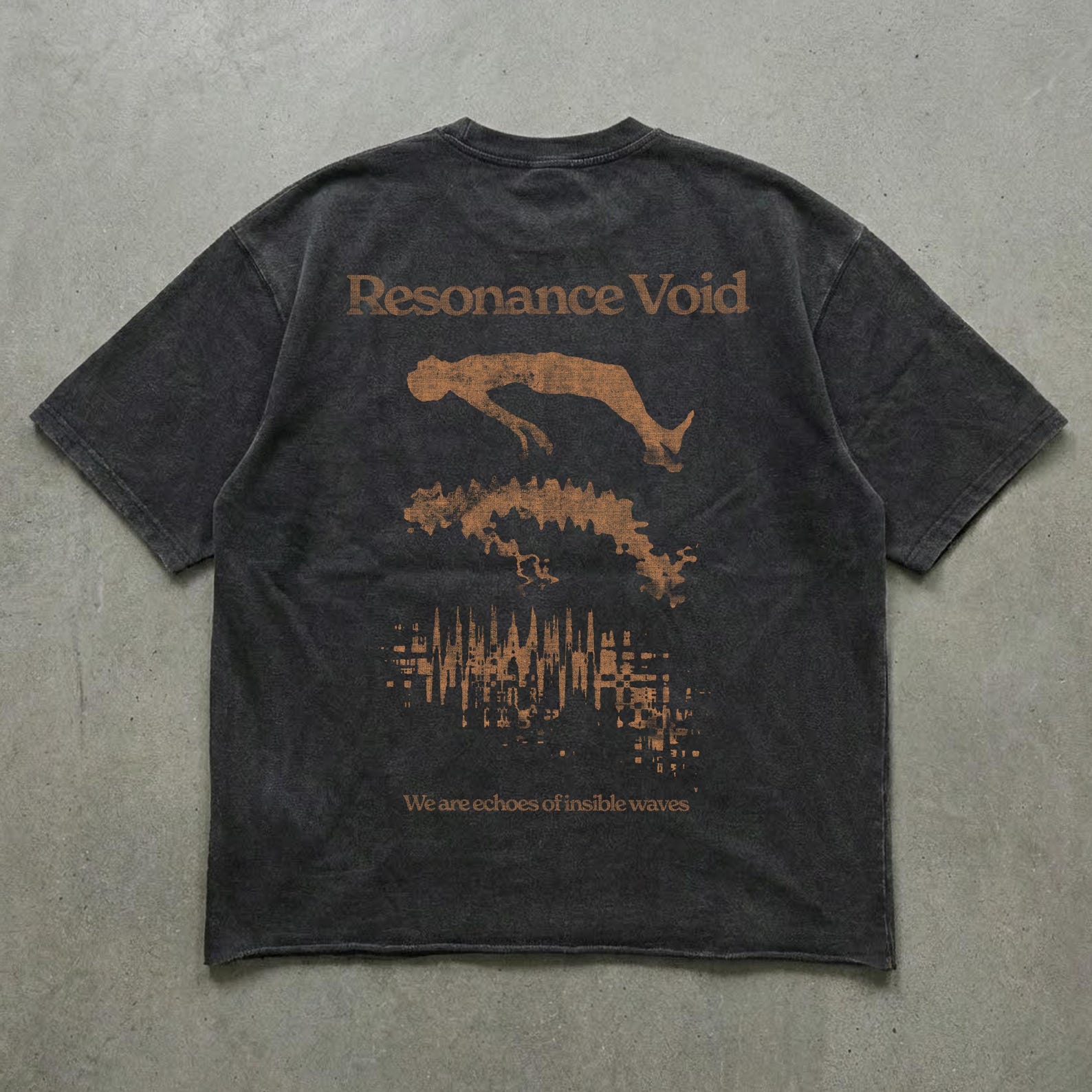 Resonance Void Graphic T-Shirt | Faded Streetwear Tee | Conceptual Art Unisex Shirt 4XL