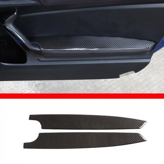 Real Carbon Fiber Front Door Armrest Panel Sticker Trim For Toyota 86/Subaru BRZ
