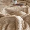 Solid Warmth Jacquard Autumn Winter Blanket Thickened Warm Multi-functional Sofa Blankets Skin Friendly Comfortable Nap Blanket