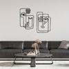2 buc. Artă de Perete Metalică Minimalistă Stil Abstract Picasso Față Mână Artă Fier - Decor Modern pentru Casă Pentru Dormitor, Living sau Baie.