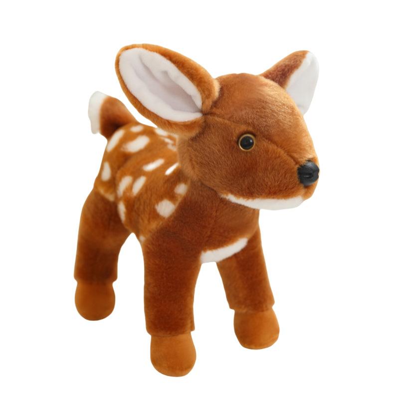 Cute Simulation Standing Animal Deer Lion Doll Plush Toy Tiger Leopard Doll Children'S Ragdoll