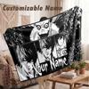 Custom Name Flannel Blanket,Death Note Lightweight Warm Bed Blanket For Couch & Holiday Gift