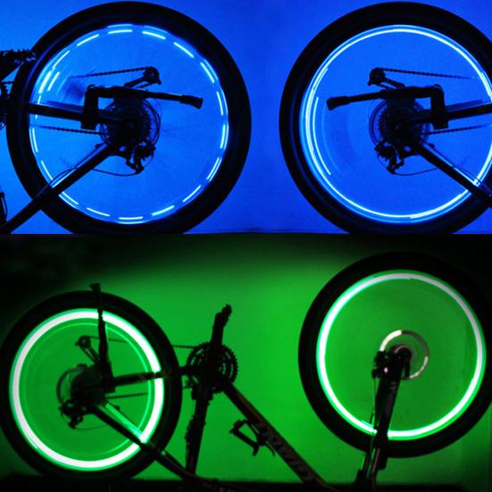 Rower Rowerowy Szprycha Drut Opona Bezpieczeństwo Koło Zawór LED Światło Kolorowa Lampa