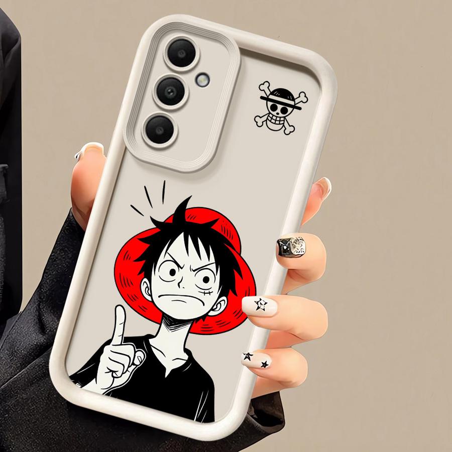 Case for Samsung Galaxy A55 A25 A06 A54 A52 A72 A71 A15 A35 A73 A53 A51 Soft Cover Cute One Piece Luffy