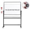Double-Sided Movable Whiteboard & Blackout Board Easel Stand for Home & Office Teaching