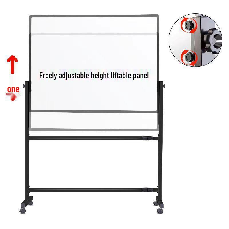 Double-Sided Movable Whiteboard & Blackout Board Easel Stand for Home & Office Teaching