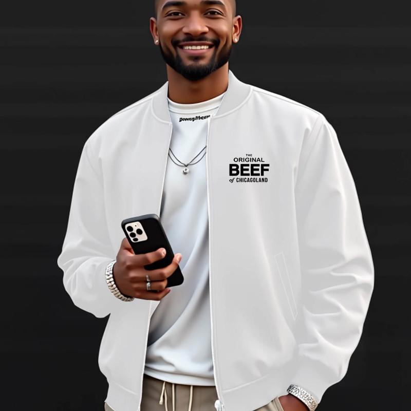 

Men s Fleece-Lined Baseball Jacket, Warm & Windproof, Perfect for Winter Layeringozy XXL білий